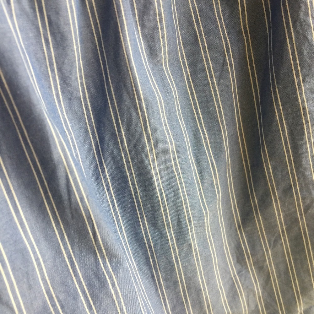 Madewell Bistro Small Mini Skirt Blue / White Stripes Chambray Denim Lined - Picture 9 of 12